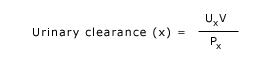 Measurement of GFR by renal clearance