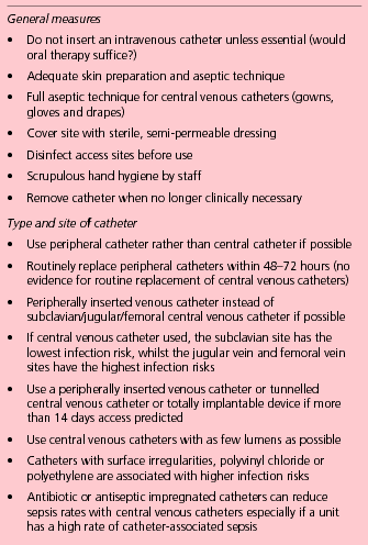 Prevention of catheter-related infection