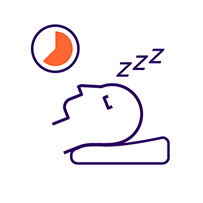 Icon illustrating sleep