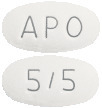 APO-Perindopril Arginine/ Amlodipine 5 mg/5 mg Tablets