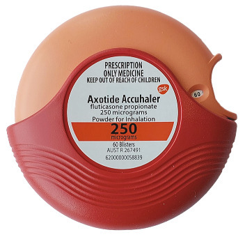 Axotide Accuhaler 250 mcg/actuation Dry powder inhaler