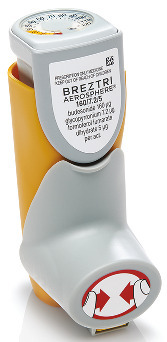 Breztri Aerosphere (DFP-EvoCap) 160 mcg/7.2 mcg/5 mcg Metered dose inhaler