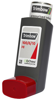 Trimbow 100 mcg/6 mcg/10 mcg Metered dose inhaler