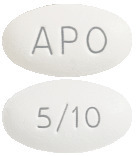 APO-Amlodipine/Atorvastatin 5/10 mg Tablets